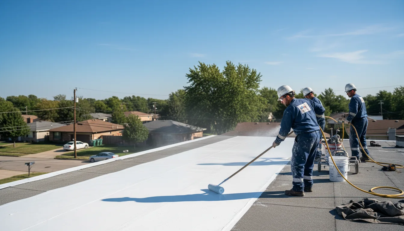 Commercial roof coating in Buffalo Prairie, IL near me